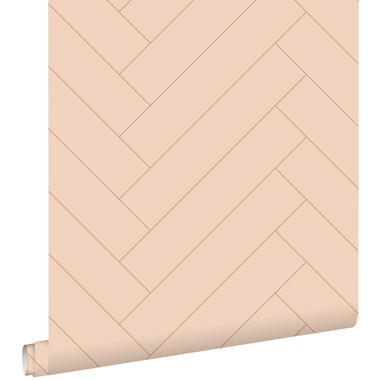 ESTAhome behang - visgraat-motief - terracotta roze - 50 x 900 cm - 139780 product