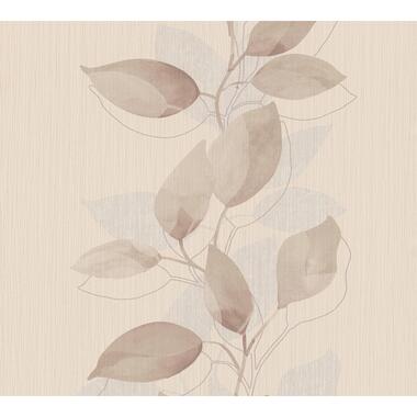 A.S. Création behang - bloemmotief - bruin, beige en grijs - 53 cm x 10,05 m product