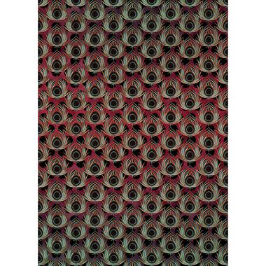 Sanders & Sanders fotobehang - pauw - rood en blauw - 200 x 280 cm - 611834 product