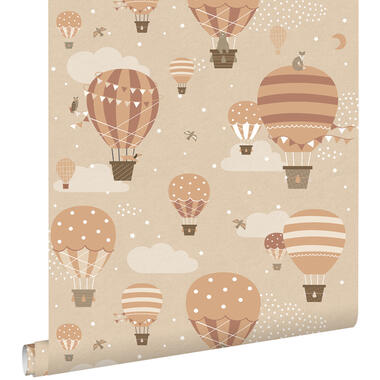 ESTAhome behang - luchtballonnen - beige en terracotta - 50 x 900 cm - 139801 product