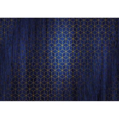 Sanders & Sanders fotobehang - grafisch - blauw en goud - 400 x 280 cm - 611859 product