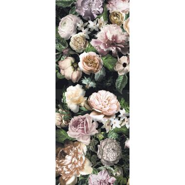 Sanders & Sanders fotobehang - bloemen paneel - multicolor op zwart product