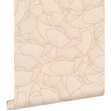 ESTAhome behang - klaprozen - beige - 0.53 x 10.05 m - 139705 product