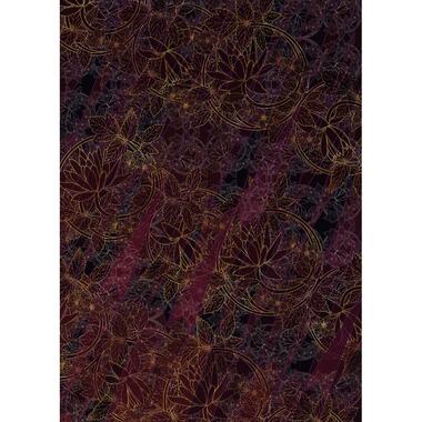 Sanders & Sanders fotobehang - lotus - paars en bordeaux rood - 200 x 280 cm product