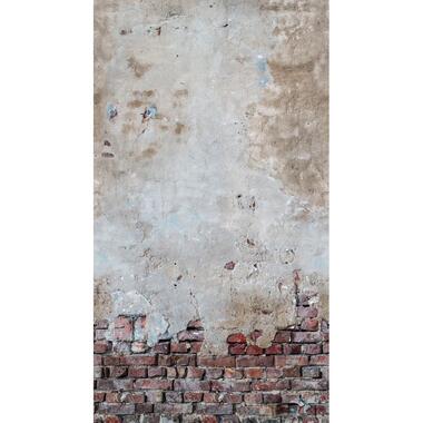 One Wall one Role fotobehang - steen - grijs, rood en wit - 159 x 280 cm - AS product