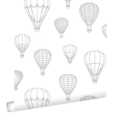 ESTAhome behang - luchtballonnen - grijs en wit - 50 x 900 cm - 139718 product