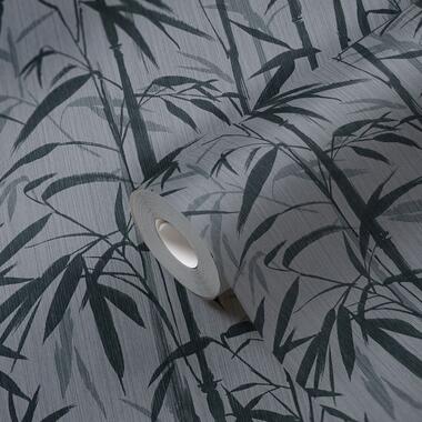 Livingwalls behang - bamboe - grijs en zwart - 53 cm x 10,05 m - AS-379894 product