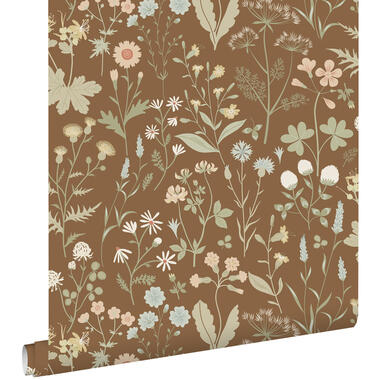 ESTAhome behang - veldbloemen - beige bruin - 50 x 900 cm - 139695 product