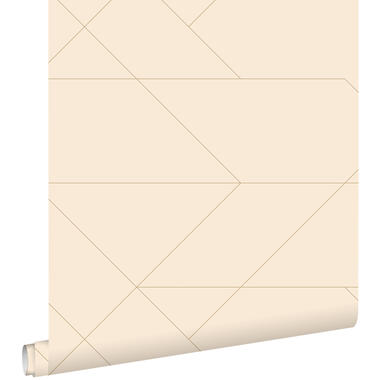 ESTAhome behang - grafische lijnen - beige - 50 x 900 cm - 139773 product