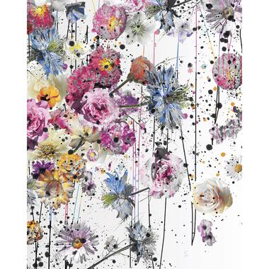 Sanders & Sanders fotobehang - geschilderde bloemen - multicolor - 200 x 250 cm product