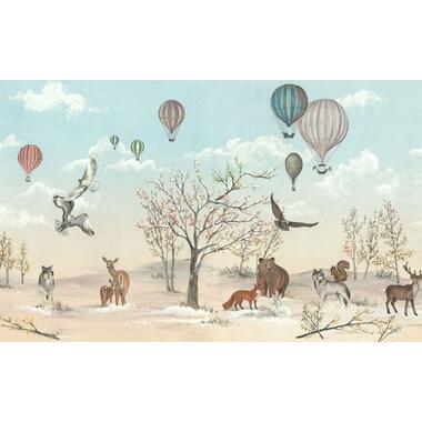 Komar fotobehang - luchtballonnen - blauw en beige - 4,50 x 2,80 m - 612807 product