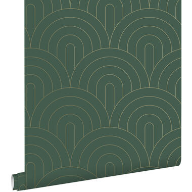 ESTAhome behang - art deco motief - smaragd groen - 0.53 x 10.05 m - 139744 product