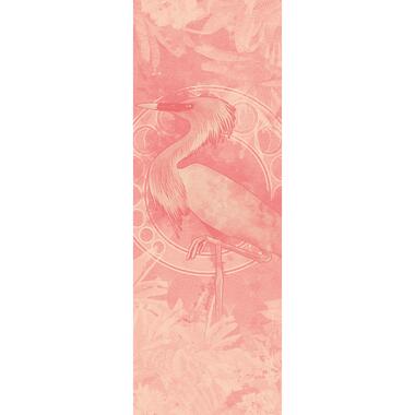 Sanders & Sanders fotobehang - kraanvogel - roze - 100 x 280 cm - 611809 product