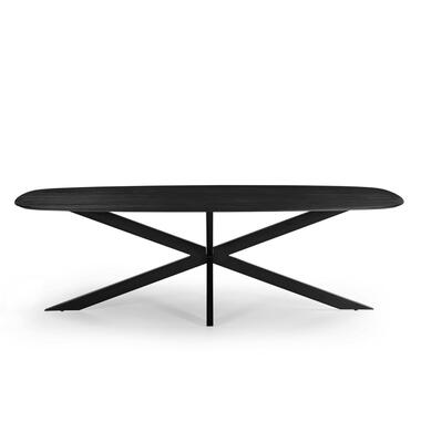 Eettafel Deens Ovaal - Zwart - 180cm - Eettafel Jordan product