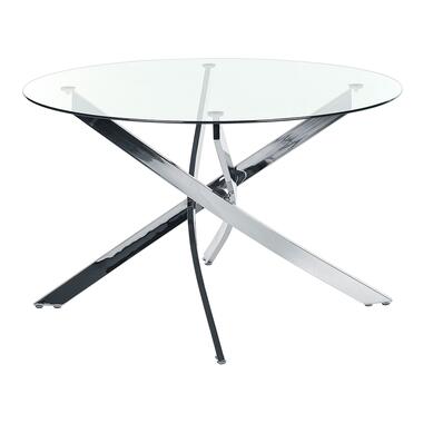 MARAMO - Eettafel - Zilver - ⌀120 cm - Veiligheidsglas product