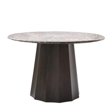 Eettafel Rond Ø120cm - Marmer - Bruin - Eettafel Senna product