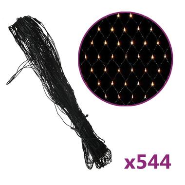 vidaXL Kerstnetverlichting 544 LED's binnen en buiten 4x4 m warmwit product