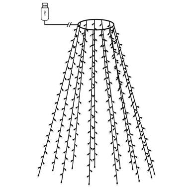 vidaXL Kerstboomverlichting met 150 LED's koudwit net 150 cm product