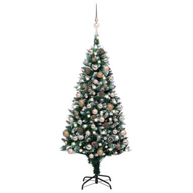 vidaXL Kunstkerstboom met verlichting kerstballen dennenappels 180 cm product