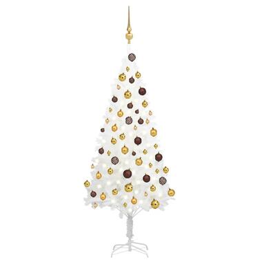 vidaXL Kunstkerstboom met verlichting en kerstballen 120 cm wit product