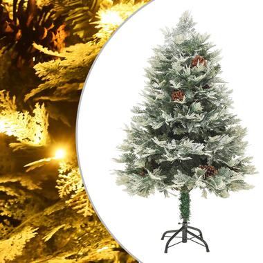 vidaXL Kerstboom met LED en dennenappels 120 cm PVC en PE groen product