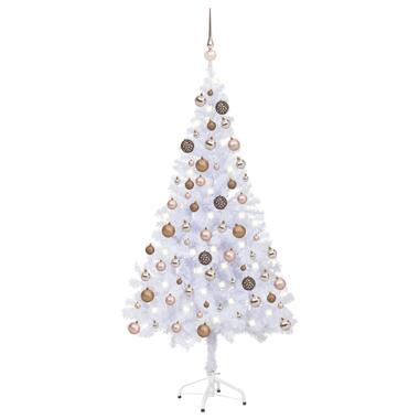 vidaXL Kunstkerstboom met verlichting en kerstballen 230 takken 120 cm product