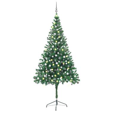 vidaXL Kunstkerstboom met verlichting en kerstballen 910 takken 210 cm product