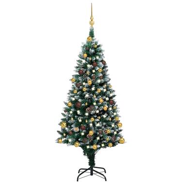 vidaXL Kunstkerstboom met verlichting kerstballen dennenappels 180 c5 product