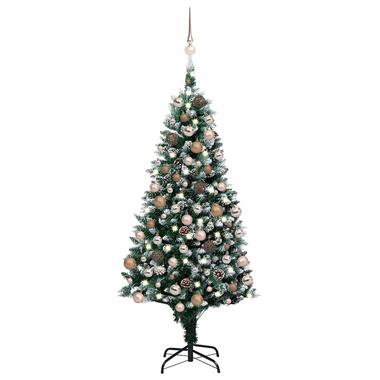 vidaXL Kunstkerstboom met verlichting kerstballen dennenappels 180 c5 product