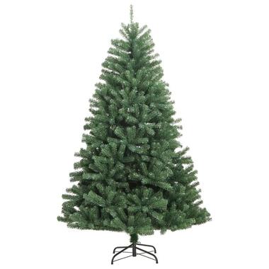 vidaXL Kunstkerstboom met scharnieren en standaard 240 cm groen