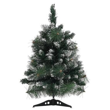 vidaXL Kunstkerstboom met verlichting en standaard 60 cm PVC groen product