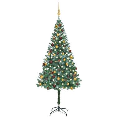 vidaXL Kunstkerstboom met verlichting kerstballen dennenappels 180 cm product