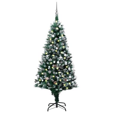 vidaXL Kunstkerstboom met verlichting kerstballen dennenappels 180 cm product