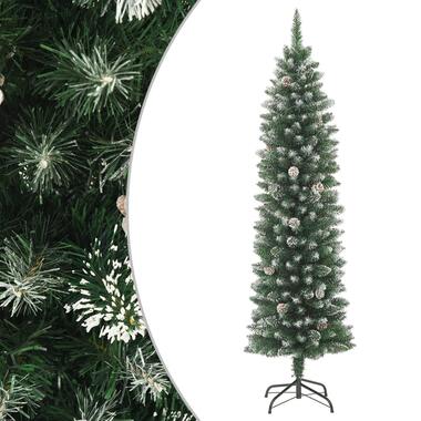 vidaXL Kunstkerstboom smal met standaard 210 cm PVC product