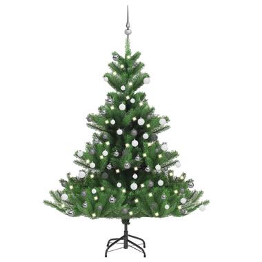 vidaXL Kunstkerstboom Nordmann met LED's en kerstballen 150 cm groen product