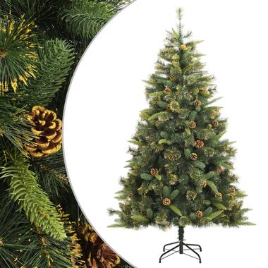 vidaXL Kunstkerstboom met scharnieren en dennenappels 240 cm product