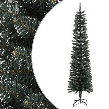 vidaXL Kunstkerstboom met standaard smal 210 cm PVC groen product