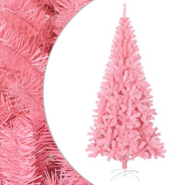 vidaXL Kunstkerstboom met standaard 240 cm PVC roze product