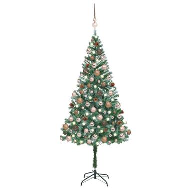 vidaXL Kunstkerstboom met verlichting kerstballen dennenappels 180 cm product