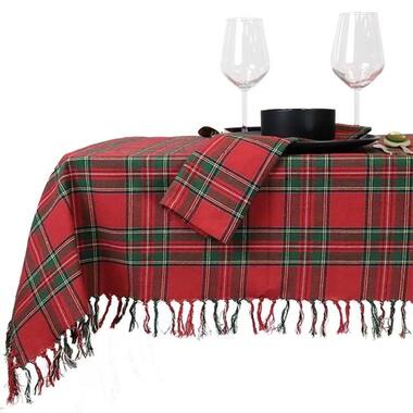 Unique Living - Tafelkleed Xmas Tartan - 150x250cm - Red product