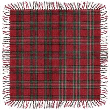 Unique Living - Tafelkleed Xmas Tartan - 90x90cm - Red product