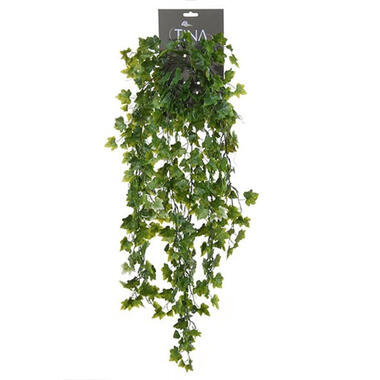 Louis Maes kunstplant/hangplant Klimop/hedera - groen/wit - 80 cm product