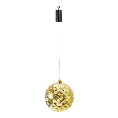 IKO kerstbal goud - met led verlichting- D20 cm - aan draad product