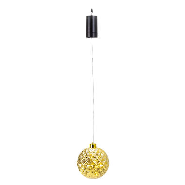 IKO kerstbal goud - met led verlichting- D12 cm - aan draad product