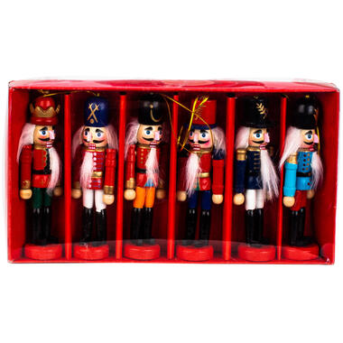 IKO kersthangers notenkrakers gekleurd -6x- 12,5cm product