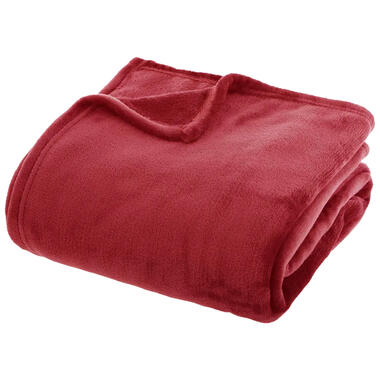 Atmosphera Plaid - warm rood - polyester - 180 x 230 cm product