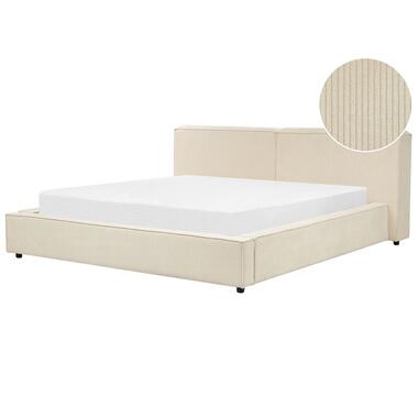 LINARDS - Bed - Beige - 180 x 200 cm - Corduroy product