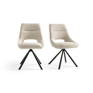 Furnihaus Eetkamerstoelen set van 2 - Tosca - Beige - Stof product