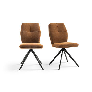 Furnihaus Eetkamerstoelen set van 2 - Emma - Oker Geel - Stof product