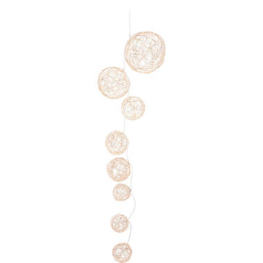 Christmas Decoration lichtsnoer - 8 ballen - goud - 90 cm product
